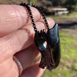 Unisex Black Stainless Steel Xenomorph Alien Jewelry Pendant